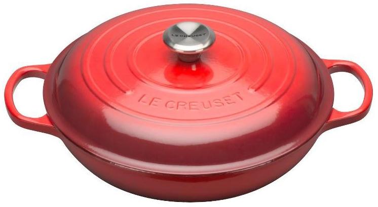 

Le Creuset Кастрюля круглая неглубокая 30см, Вишня, Красный