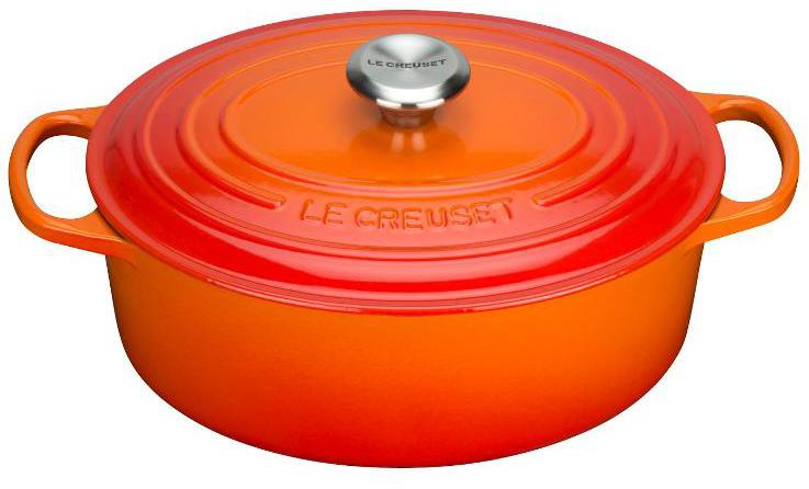 

Le Creuset Кастрюля овальная 27см, Оранжевая лава, Оранжевый