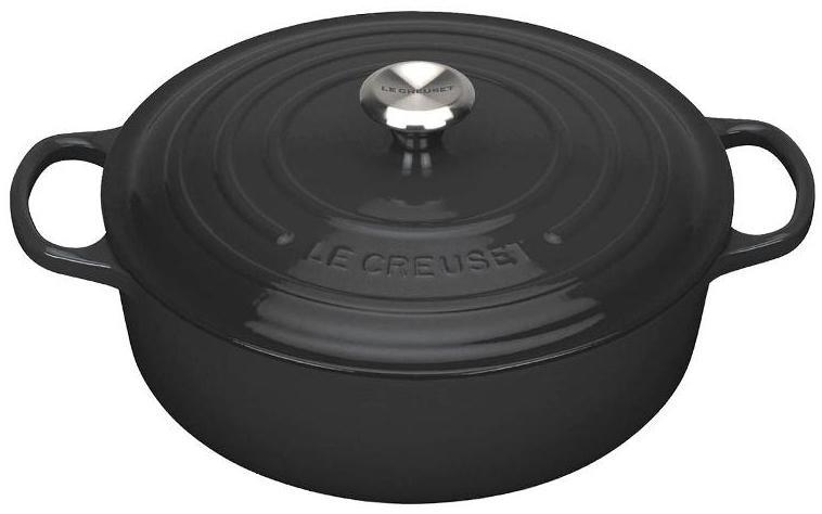 

Le Creuset Кастрюля круглая для ризотто 30см, Черный матовый