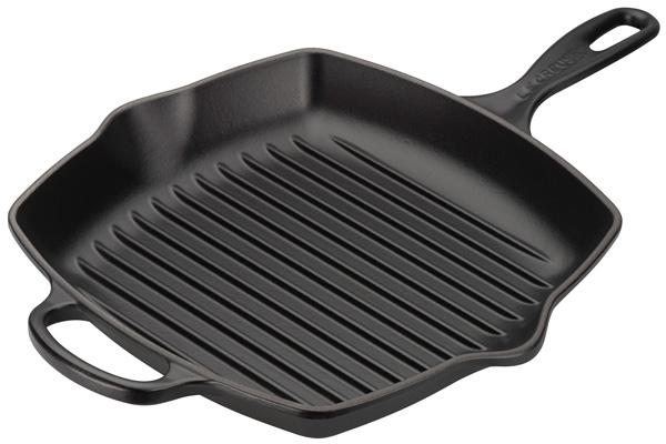 

Le Creuset Сковорода-гриль квадратная 26см, Черный матовый