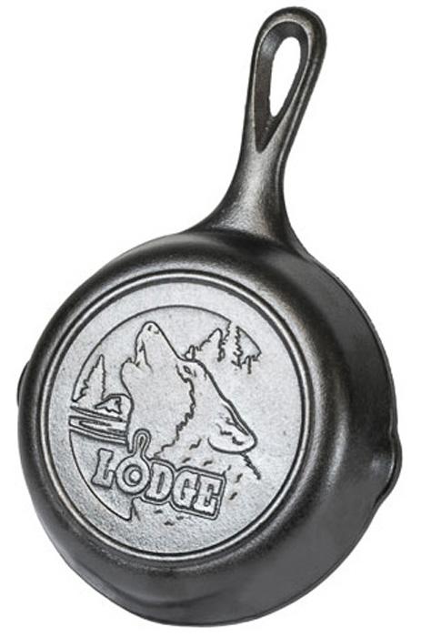 

Lodge Сковорода круглая 16 см черная, чугун Wolf Logo, Черный