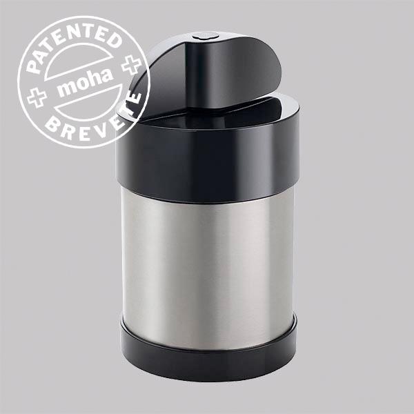 

MoHA Мельница для мускатных орехов GUSTO INOX, высота 12 cм., Сталь/черный