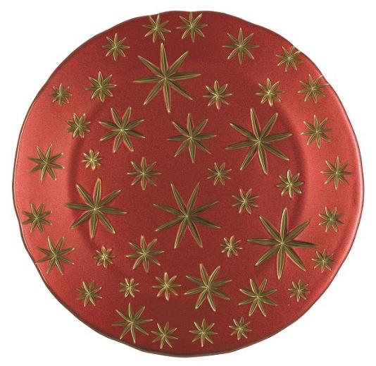 

Nachtmann Golden Stars Charger Plate Red/Gold, тарелка, Красный