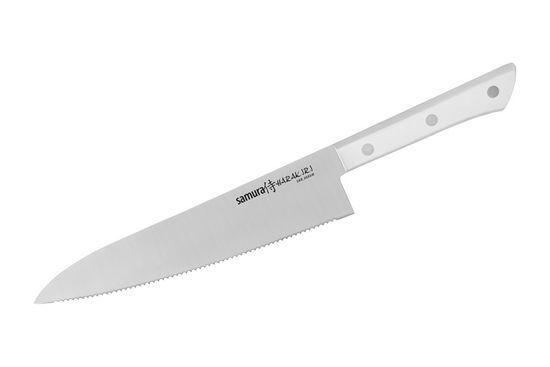 

Samura SHR-0086W/K Нож кухонный "Samura HARAKIRI" Шеф серрейтор 208 мм, корроз.-стойкая сталь, ABS пластик, Белый