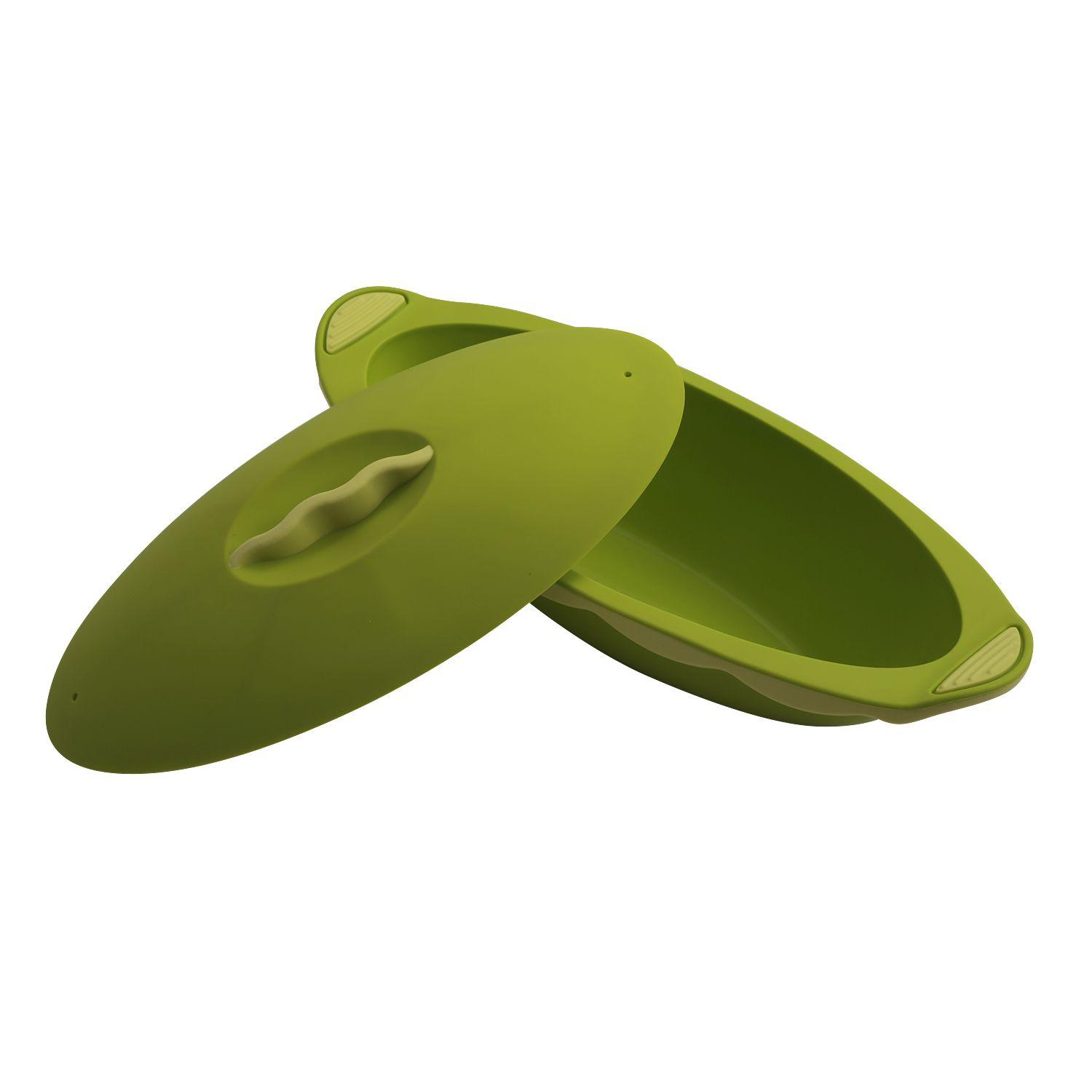 

Silicone Zone Жаровня овальная силиконовая с крышкой, серия Pure, цвет зеленый