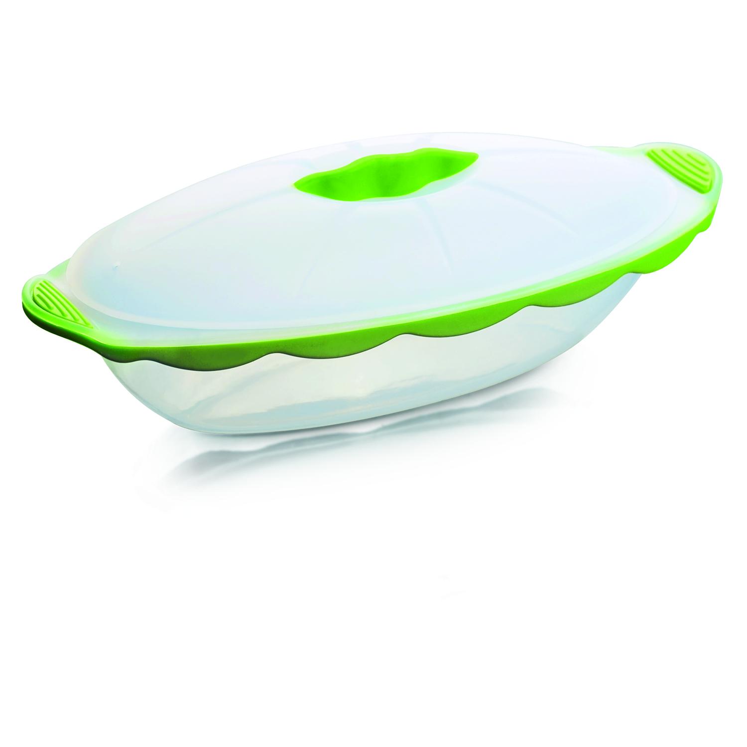 

Silicone Zone Жаровня овальная с крышкой, серия Pure, цвет прозрачный/зеленый