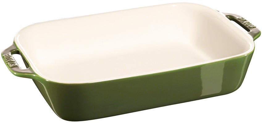

Staub Ceramic ex China форма прямоугольная 27х20 см, зеленый базилик