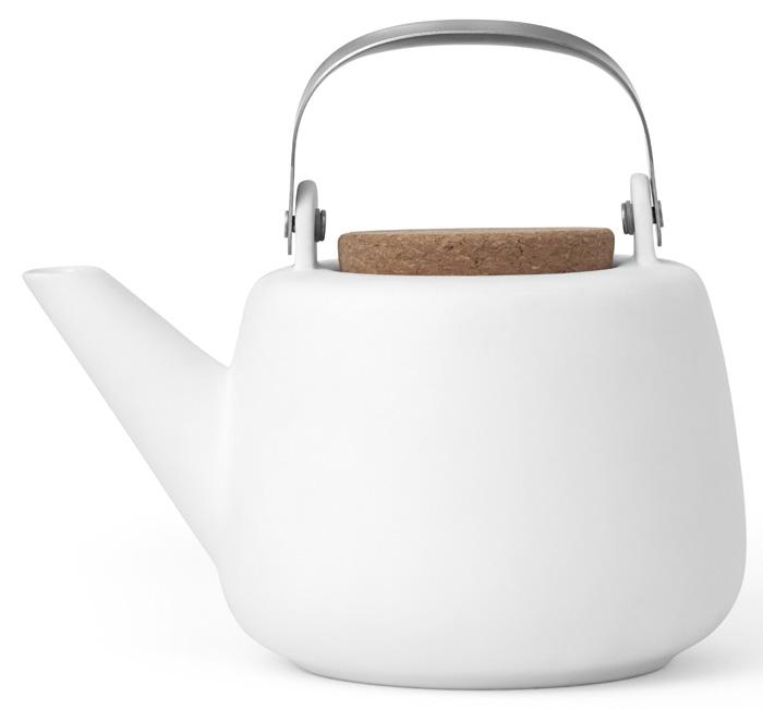 

VIVA Scandinavia Чайник заварочный с ситечком 1,2л Nicola V36102, фарфор/пробка, белый