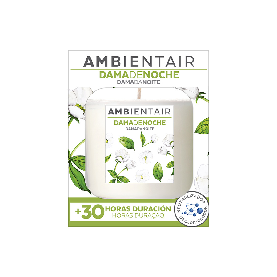 

Ambientair Свеча ароматическая Весенний жасмин 30 ч, Белый