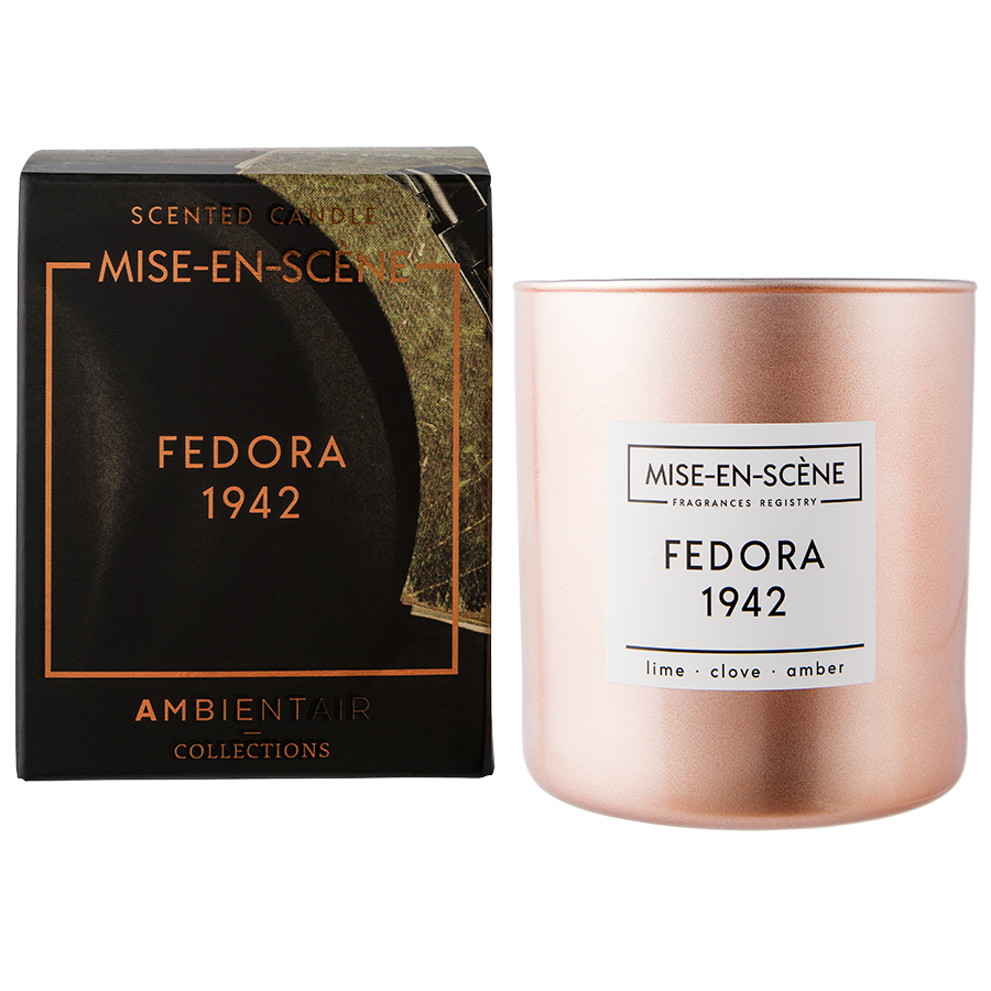 

Ambientair Свеча ароматическая mise en scene, fedora 1942 new, 50 ч, Бронзовый