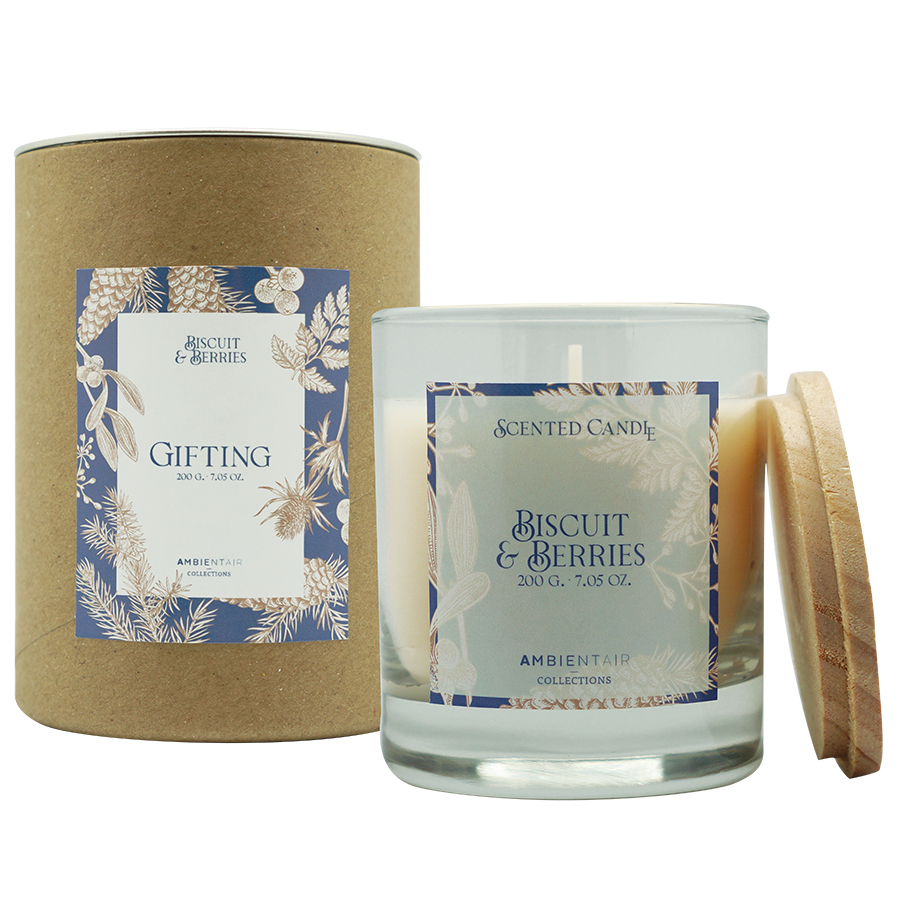 

Ambientair Свеча ароматическая gifting, Печенье и ягоды, 40 ч