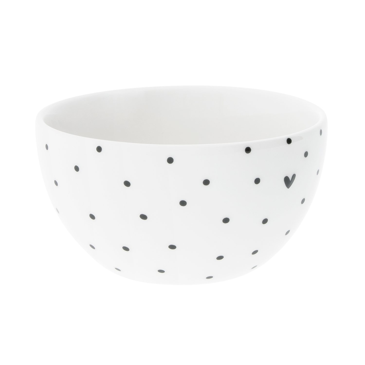 Bastion Collections Пиала Happy Нearts Dots Black средний