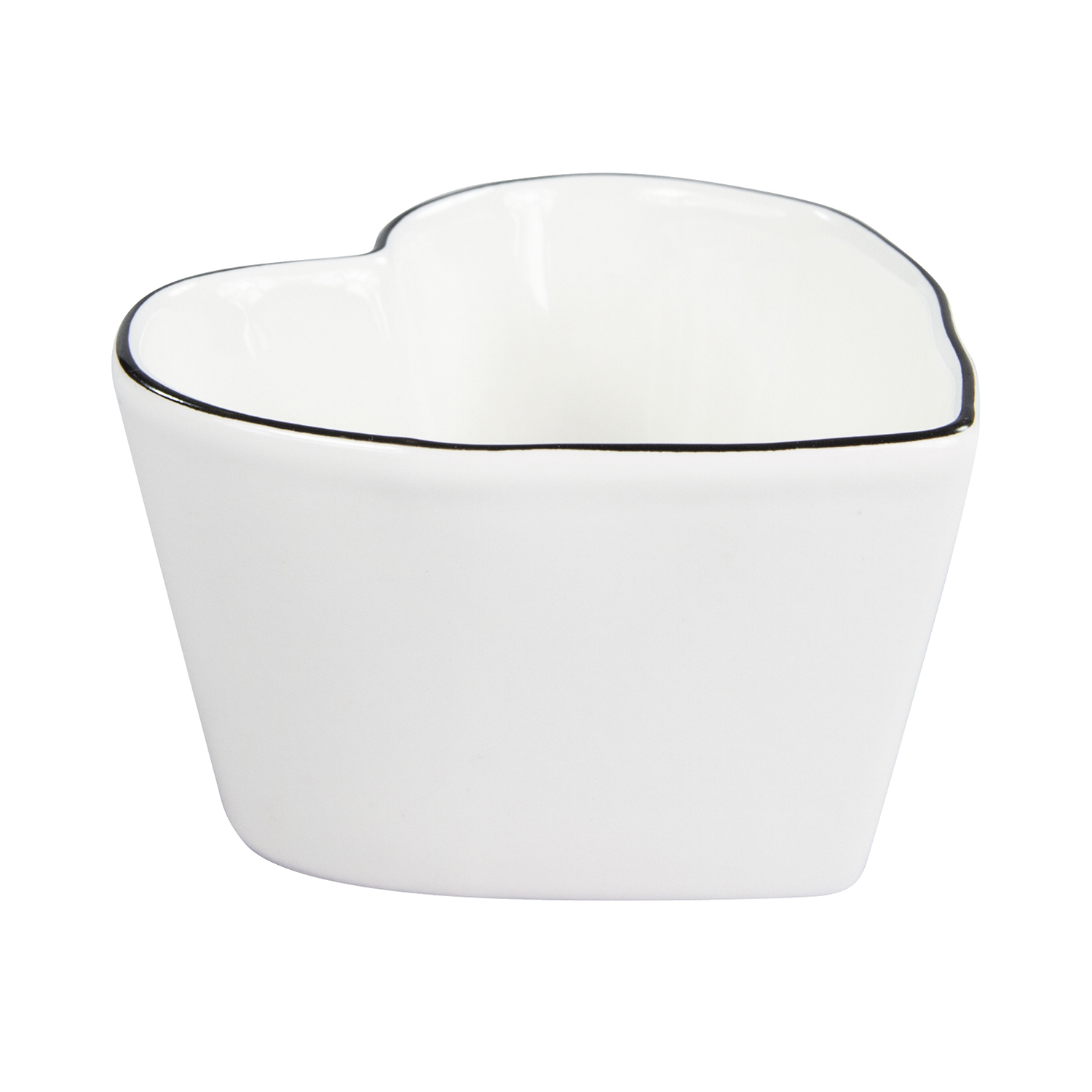 

Bastion Collections Пиала Нeart Shape Edge Black малый, Белый / черный