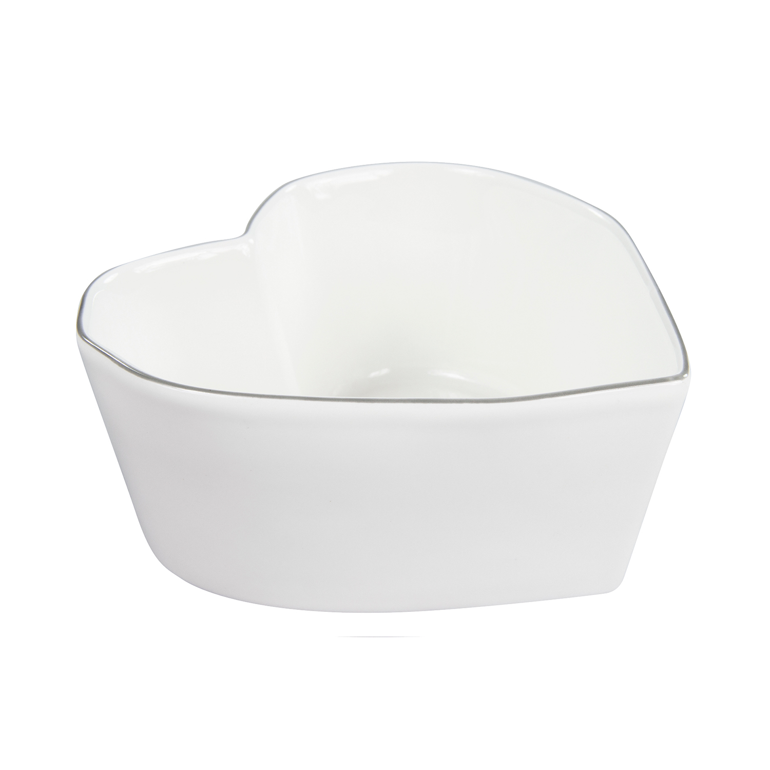 

Bastion Collections Салатник Нeart Shape Edge Grey большой, Белый / серый