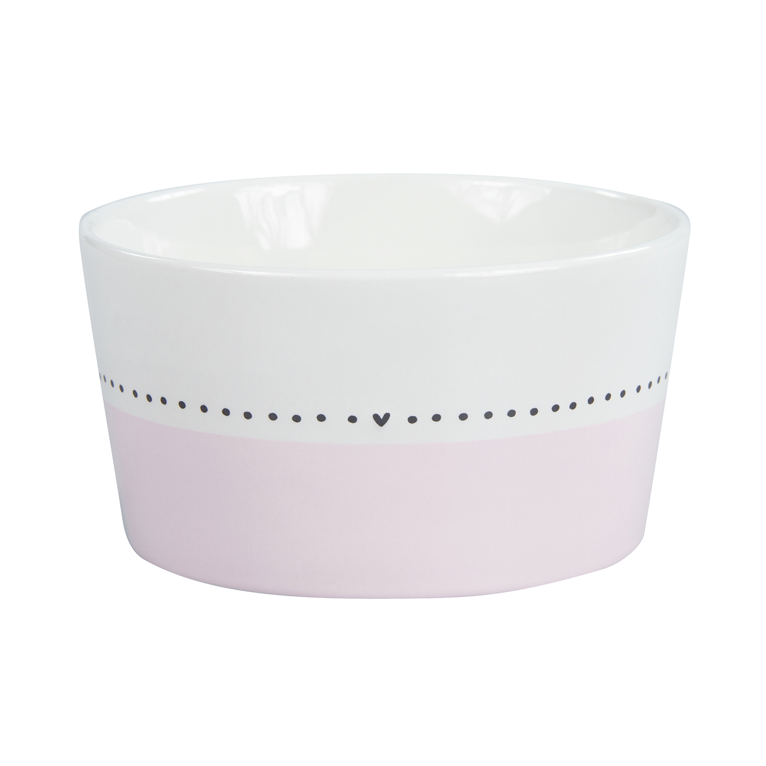 

Bastion Collections Салатник Rose White Dots Нeart Black, Белый / черный