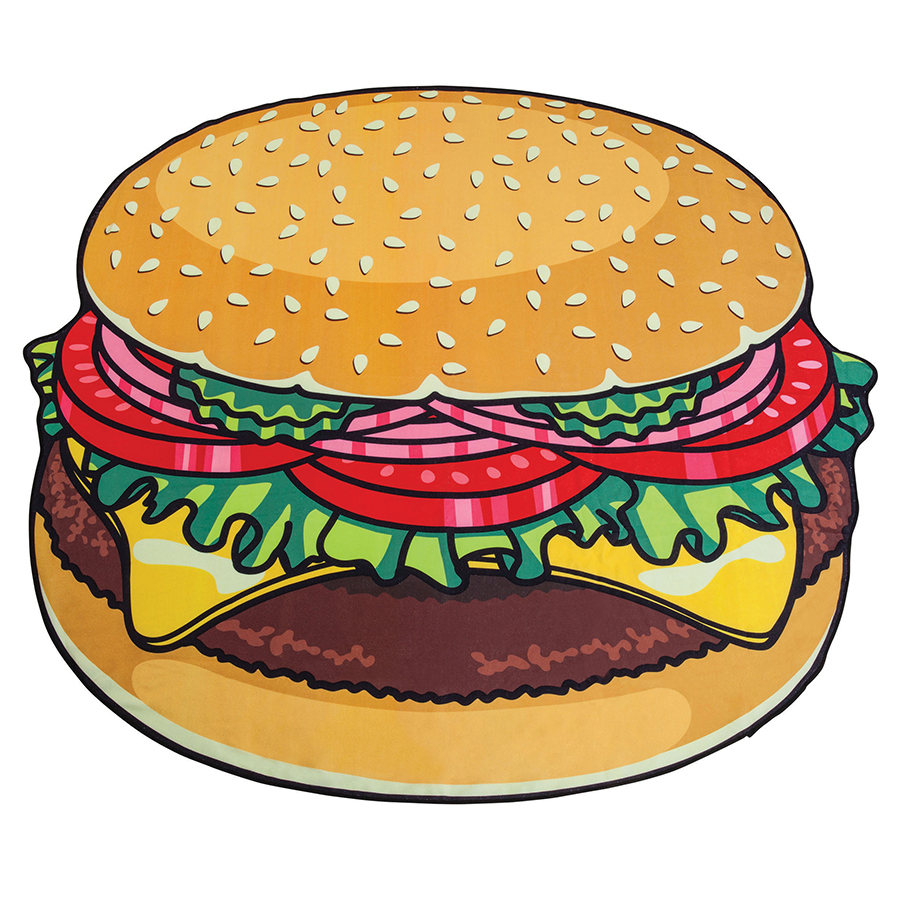 

BigMouth Покрывало пляжное burger, Мультиколор