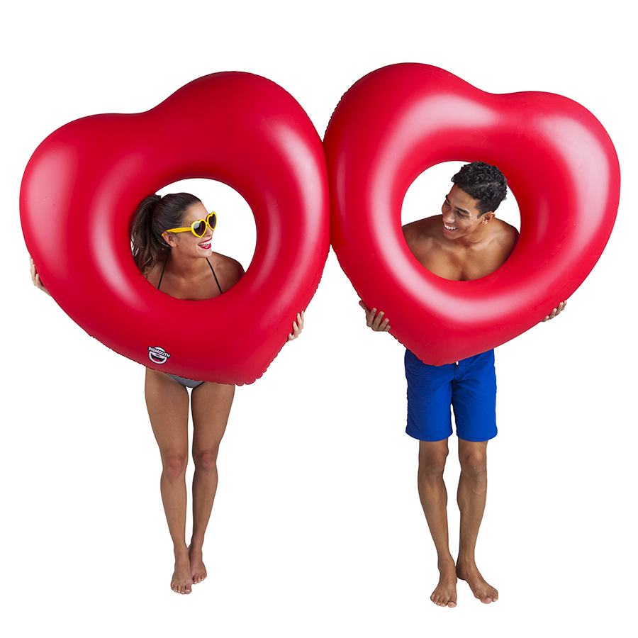 

BigMouth Набор кругов для бассейна two hearts is better then one 2 шт, Красный