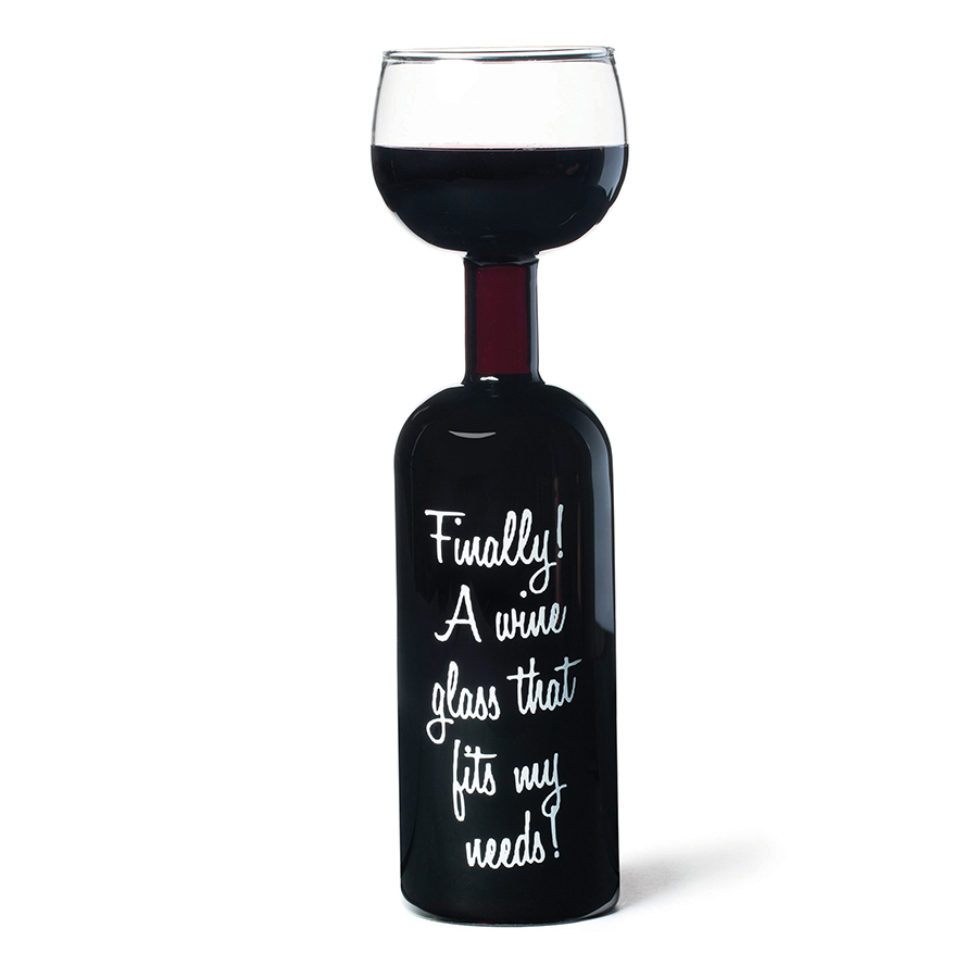 

BigMouth Бокал wine bottle glass 750 мл, Прозрачный