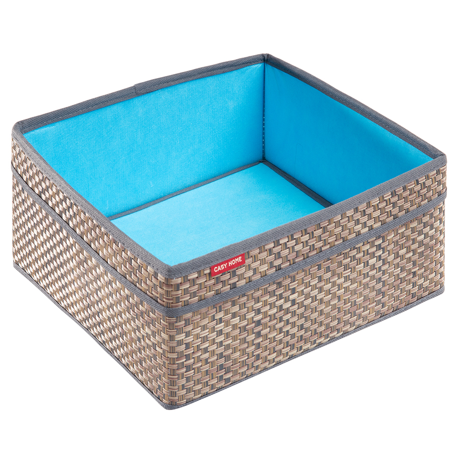

Casy Home Корзина для хранения с ручками, 30х30х14 см, синяя