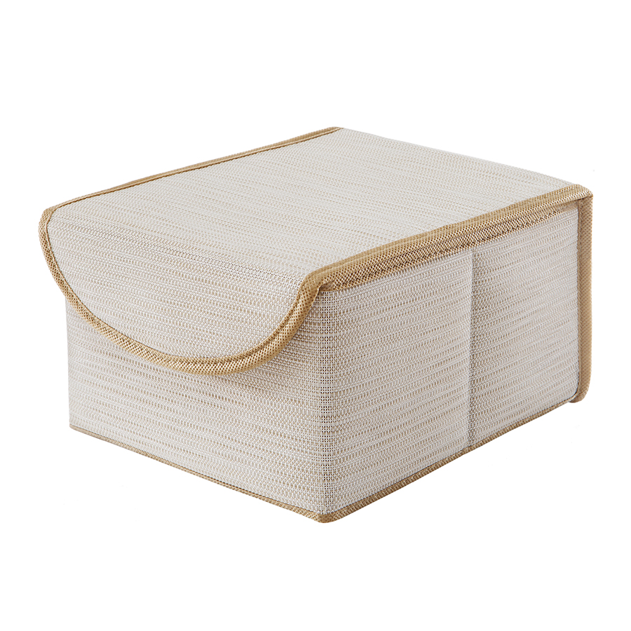 

Casy Home Коробка для хранения с крышкой бежевая bo-013, Бежевый