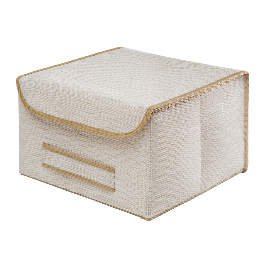 

Casy Home Коробка для хранения с крышкой бежевая bo-043, Бежевый