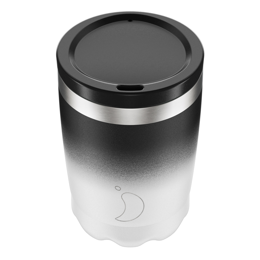 

Chilly's Bottles Термокружка coffee cup 340 мл gradient mono, Чёрный/белый