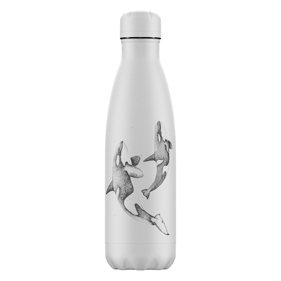 

Chilly's Bottles Термос sea life 500 мл orca, Белый