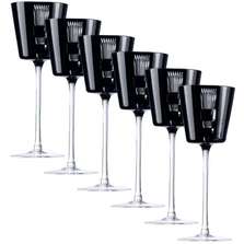 Ajka Crystal Retro Black набор фужеров для вина 170 мл