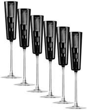 Ajka Crystal Retro Black набор фужеров для шампанского 110 мл