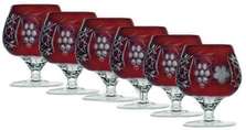 Ajka Crystal Grape Dark ruby набор фужеров для бренди 300 мл