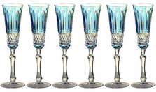 Ajka Crystal St. Louis Light blue набор фужеров для шампанского 120 мл