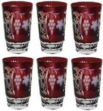 Ajka Crystal Grape Dark ruby набор стаканов высоких 390 мл