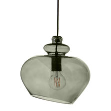 Frandsen Лампа подвесная grace, d30 см, зеленое дымчатое стекло, черный цоколь