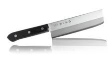 TOJIRO Овощной Кухонный Нож Накири F-310, длина лезвия 165 мм, сталь VG10, 3 слоя, рукоять стабилизированная эко-древесина