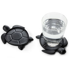 Qualy Подставка под стаканы save turtle, черный