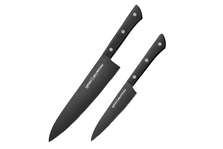 Samura  SH-0210/A Набор из 2 ножей "Samura SHADOW" с покрытием Black-coating (21, 85), AUS-8, ABS пластик