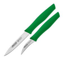 Arcos Набор ножей (2 шт.) для чистки и нарезки овощей , рукоять зеленая 189421
