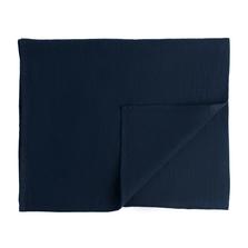 Tkano Дорожка на стол из умягченного льна темно-синего цвета essential, 45х150 см