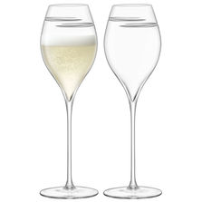 LSA International Набор из 2 бокалов для шампанского signature verso tulip 370 мл