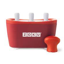 Zoku Набор для приготовления мороженого Triple Quick Pop Maker красный