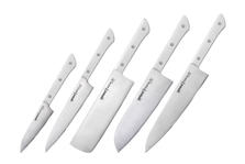 Samura  SHR-0250W/K Набор ножей 5 в 1 "Samura HARAKIRI" 11,23,43,85,95,  корроз.-стойкая сталь, ABS пластик