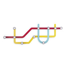 Umbra Вешалка Subway разноцветная