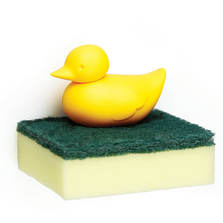 Qualy Держатель для губки Duck жёлтый