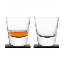 LSA Набор из 2 стаканов Arran Whisky с деревянными подставками 250 мл