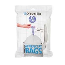 Brabantia Мешки для мусора PerfectFit, размер D (15-20 л), упаковка-диспенсер, 60 шт.