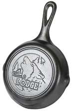 Lodge Сковорода круглая 16 см черная, чугун Wolf Logo