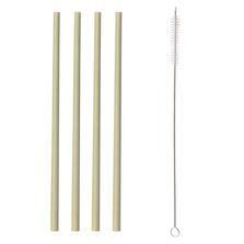 TYPHOON Набор из 4 соломинок из бамбука и щеточки colour