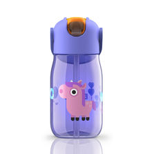 Zoku Бутылка с силиконовой соломкой 415 мл фиолетовая