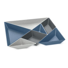 Koziol Менажница tangram ready organic синяя-серая