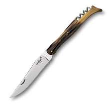 Laguiole Нож складной со штопором 14 см рукоятка кончик рога 20141 B AF